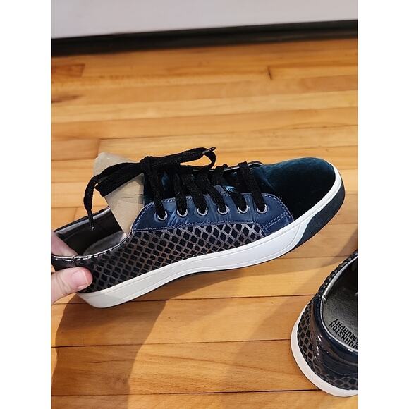 Johnston & Murphy Emerson Green Velvet Lace Up Sneaker 78-18100 7M Blue - Picture 5 of 9